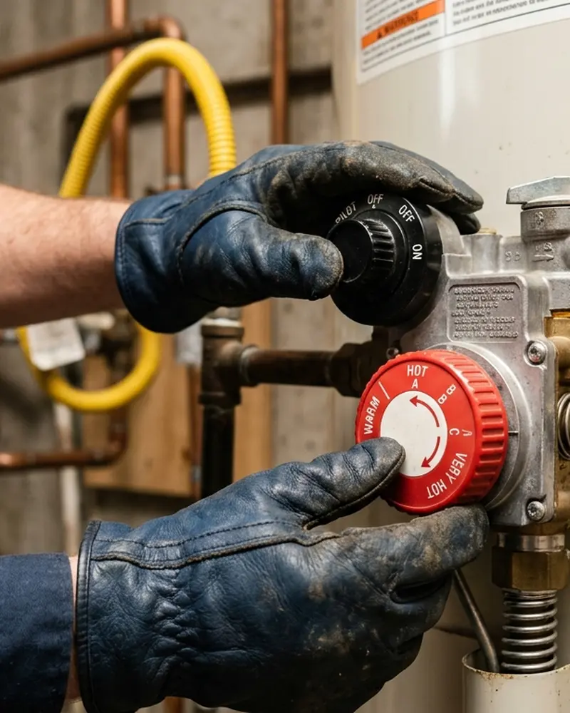 Close-up of Gas Line Repair & Installation work by Water Heater Jockey in Stillwater